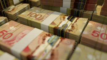 Biljetten van de Canadese dollar.