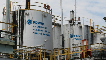 Olieflowstation in Lake Maracaibo, Venezuela