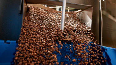 Koffiebonen in close-up