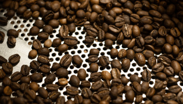 Koffiebonen in close-up