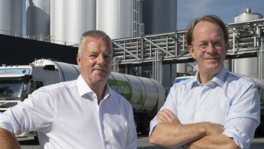 Sybren Attema en Jan Derck van Karnebeek van zuivelcoöperatie FrieslandCampina