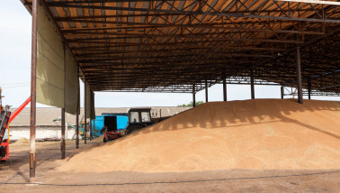 Opslag van tarwe in Rusland